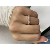 Diamond Half Eternity Ring 0.84 Carat Yellow Gold 14K
