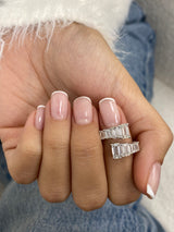 Diamond Wrap Ring 2.94 Carat White Gold 14K