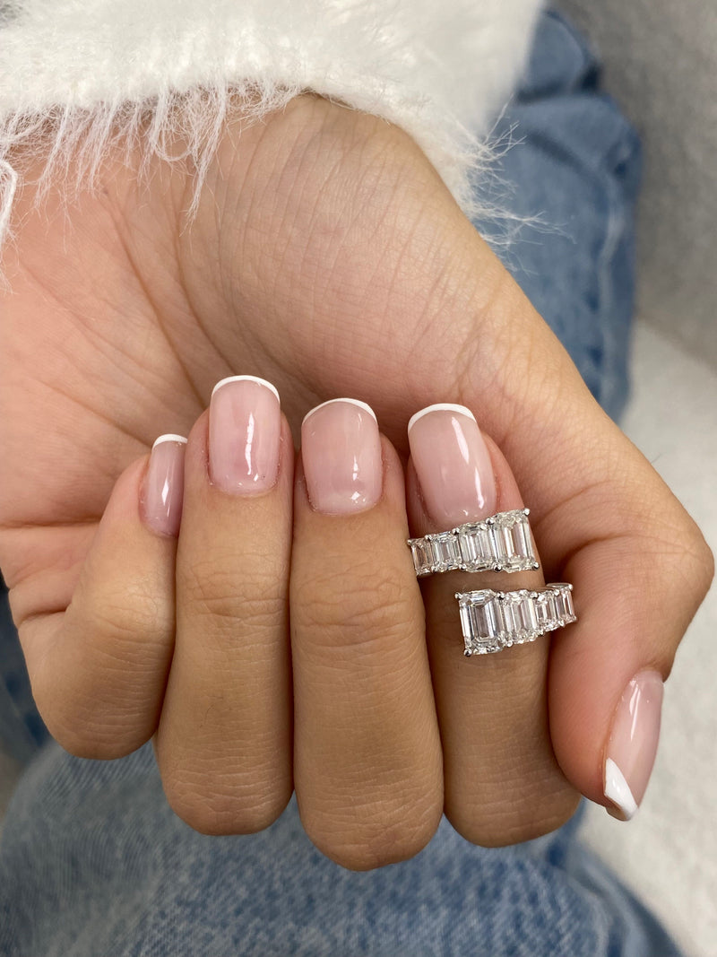 Diamond Wrap Ring 2.94 Carat White Gold 14K