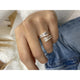 Diamond Wrap Ring 2.94 Carat White Gold 14K