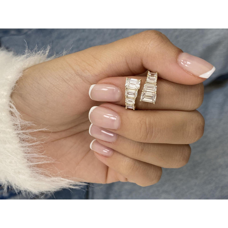 Diamond Wrap Ring 2.94 Carat White Gold 14K