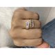 Diamond Wrap Ring 2.94 Carat White Gold 14K