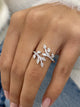 Diamond Wrap Ring 0.65 Carat White Gold 14K