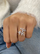 Diamond Wrap Ring 0.65 Carat White Gold 14K