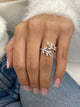 Diamond Wrap Ring 0.65 Carat White Gold 14K