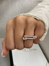 Diamond Statement Ring 1.34 Carat Rose Gold 14K