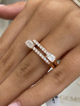 Diamond Statement Ring 1.34 Carat Rose Gold 14K