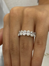 Diamond Half Eternity Ring 3.52 Carat White Gold 14K