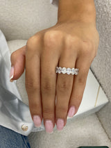 Diamond Half Eternity Ring 3.52 Carat White Gold 14K