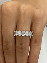 Diamond Half Eternity Ring 3.52 Carat White Gold 14K