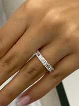 Diamond Eternity Ring 3.74 Carat White Gold 14K