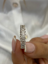 Diamond Eternity Ring 3.74 Carat White Gold 14K