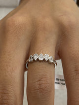 Diamond 5 Stone Ring 0.35 Carat White Gold 14K