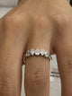 Diamond 5 Stone Ring 0.35 Carat White Gold 14K