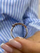 Diamond 5 Stone Ring 1.07 Carat White Gold 14K