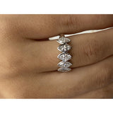Diamond 5 Stone Ring 1.07 Carat White Gold 14K