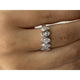 Diamond 5 Stone Ring 1.07 Carat White Gold 14K