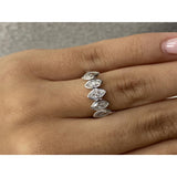 Diamond 5 Stone Ring 1.07 Carat White Gold 14K