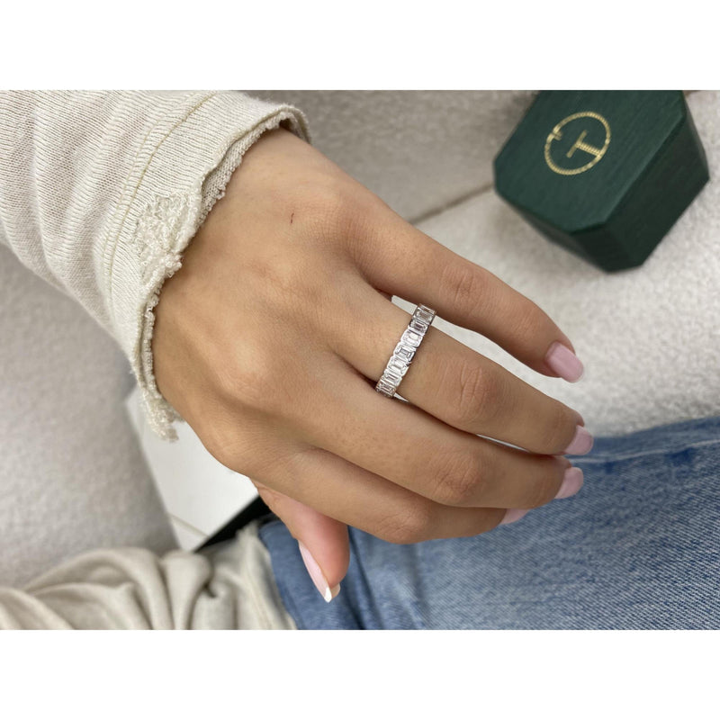 Diamond Eternity Ring 2.16 Carat Yellow Gold 14K