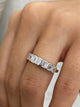 Diamond Half Eternity Ring 0.84 Carat White Gold 14K