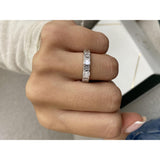 Diamond Half Eternity Ring 0.84 Carat White Gold 14K