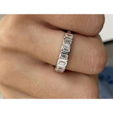 Diamond Half Eternity Ring 0.84 Carat White Gold 14K