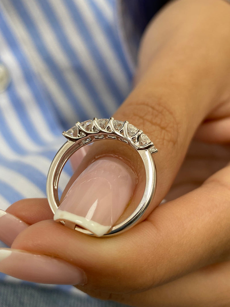 Diamond Stackable RIng 1.32 Carat White Gold 14K