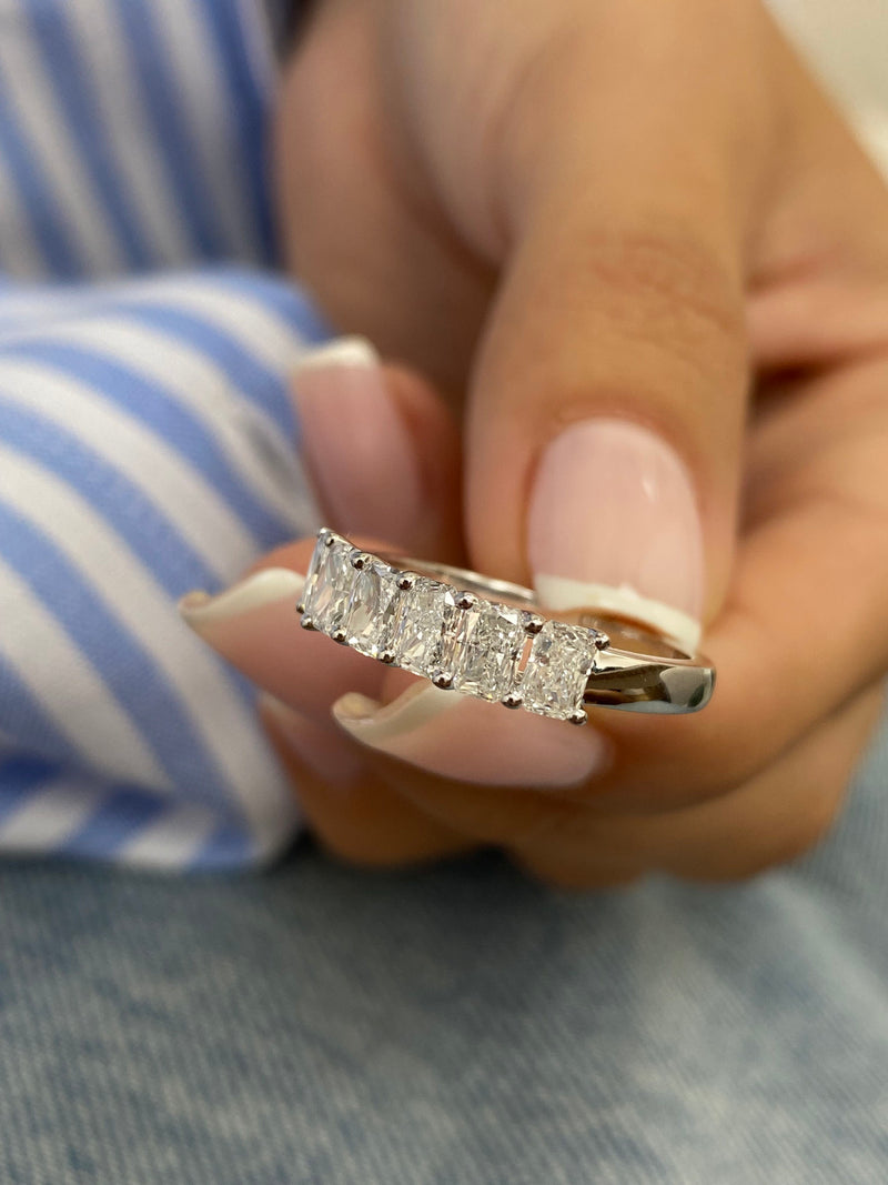 Diamond Stackable RIng 1.32 Carat White Gold 14K