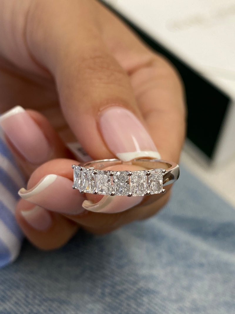 Diamond Stackable RIng 1.32 Carat White Gold 14K