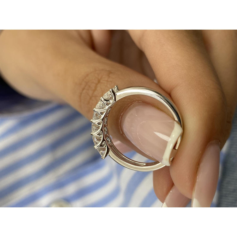 Diamond Stackable RIng 1.32 Carat White Gold 14K