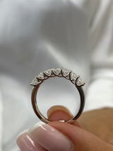 Diamond 7 Stone Ring 1.07 Carat White Gold 14K