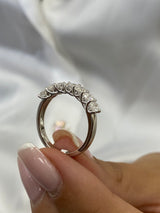 Diamond 7 Stone Ring 1.07 Carat White Gold 14K