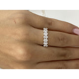 Diamond 7 Stone Ring 1.07 Carat White Gold 14K