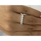 Diamond 7 Stone Ring 1.07 Carat White Gold 14K
