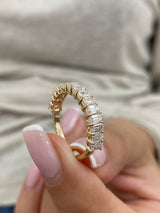 Diamond Half Eternity Band 1.61 Carat Yellow Gold 14K
