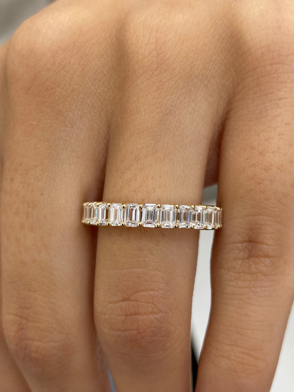 Diamond Half Eternity Band 1.61 Carat Yellow Gold 14K