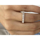 Diamond Half Eternity Band 1.61 Carat Yellow Gold 14K