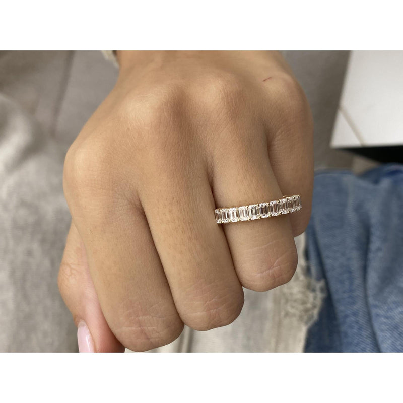 Diamond Half Eternity Band 1.61 Carat Yellow Gold 14K