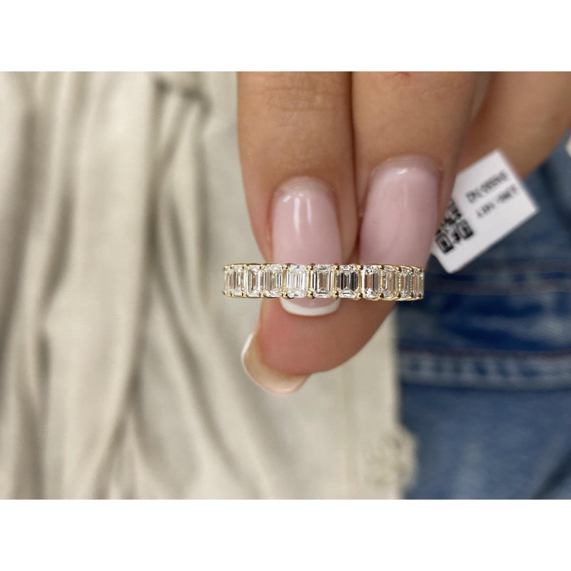 Diamond Half Eternity Band 1.61 Carat Yellow Gold 14K