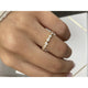 Diamond Half Eternity Ring 0.40 Carat White Gold 14K