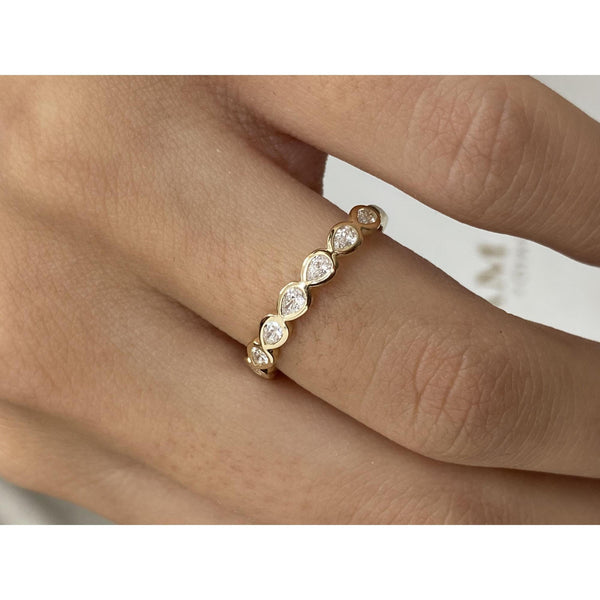 Diamond Half Eternity Ring 0.40 Carat White Gold 14K