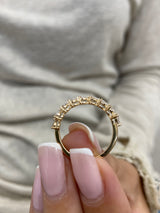 Diamond Half Eternity Band 0.45 Carat Yellow Gold 14K