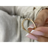 Diamond Half Eternity Band 0.45 Carat Yellow Gold 14K
