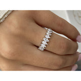Diamond Stackable Ring 0.88 Carat White Gold 14K
