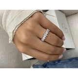 Diamond Stackable Ring 0.88 Carat White Gold 14K