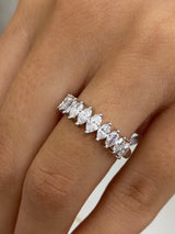 Diamond Stackable Ring 0.88 Carat White Gold 14K