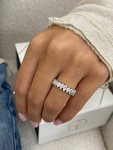 Diamond Stackable Ring 0.88 Carat White Gold 14K