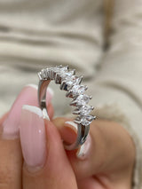 Diamond Stackable Ring 0.88 Carat White Gold 14K