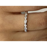 Diamond Half Eternity Band 0.30 Carat White Gold 14K