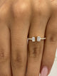 Diamond Solitaire Open Ring 0.55 Carat Yellow Gold 14K